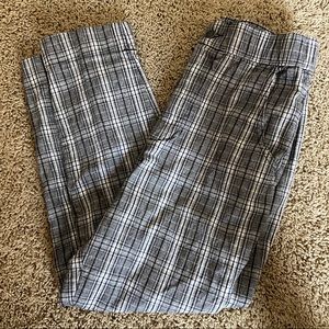 high waisted hollister plaid pants